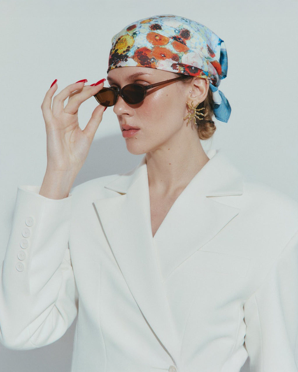 Scarf "Flowers in a pot"