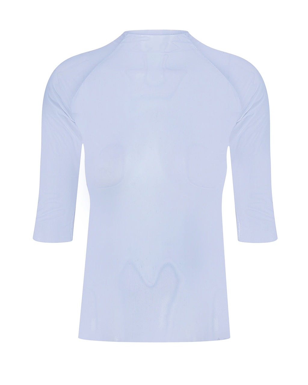 Dusty Blue Sheer Top