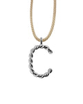 "C" pendant on jewelry cord