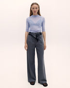 Dusty Blue Sheer Top