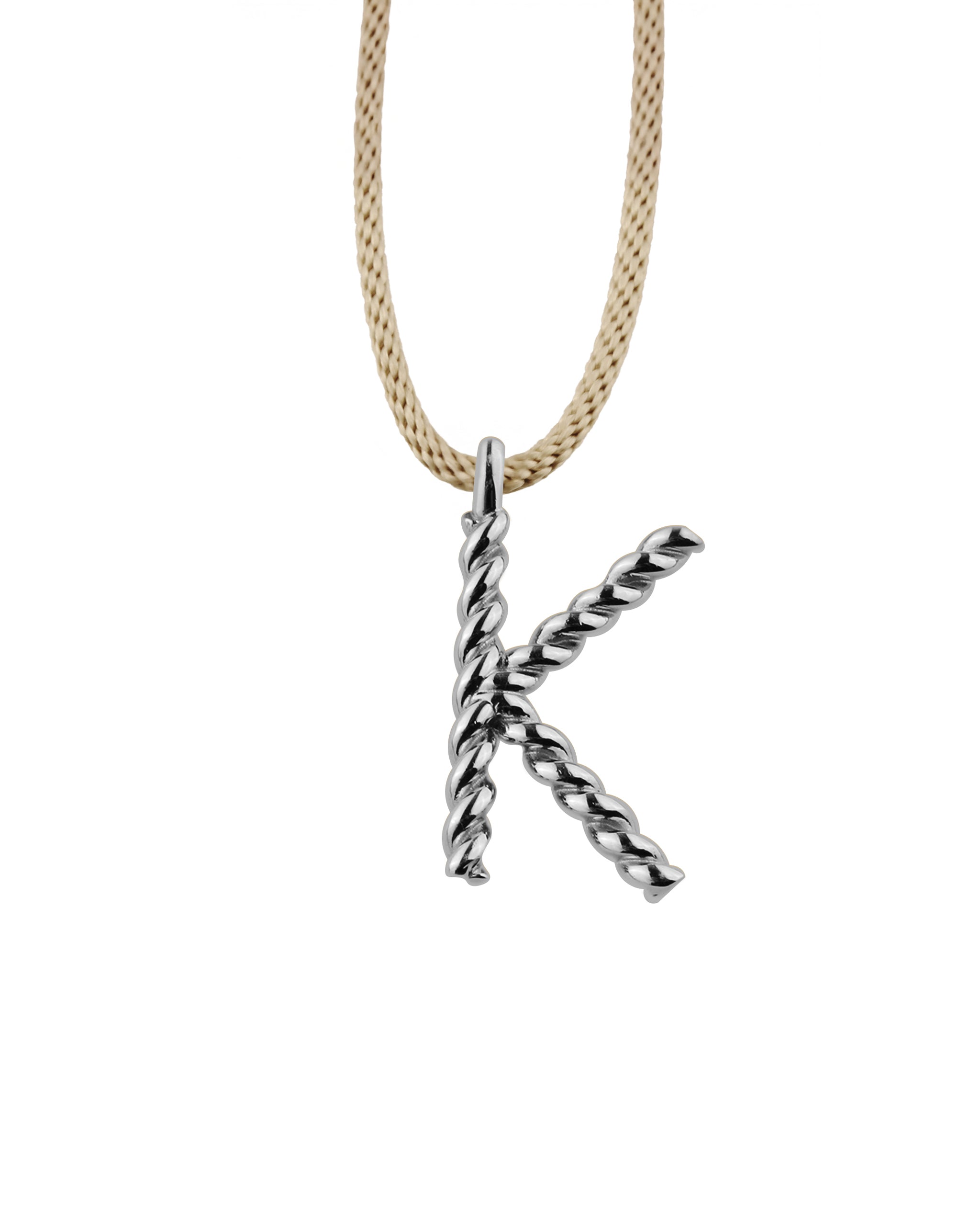 Підвіс "К" на ювелірному шнурку