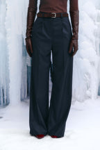 Blue Wool Pants