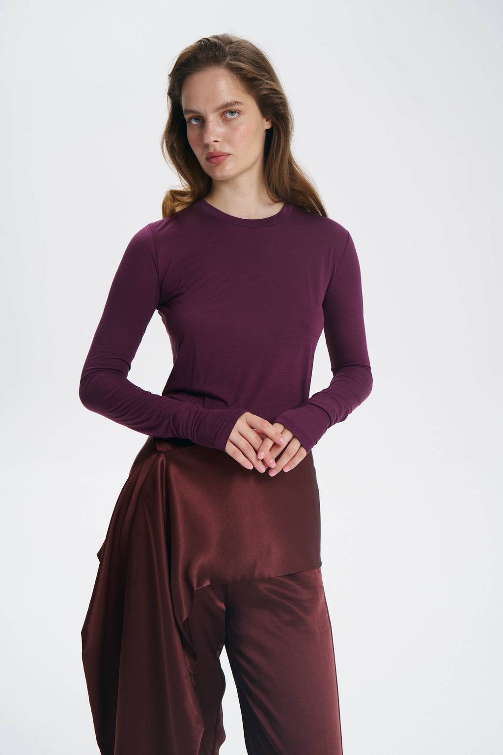 Long Soft Burgundy