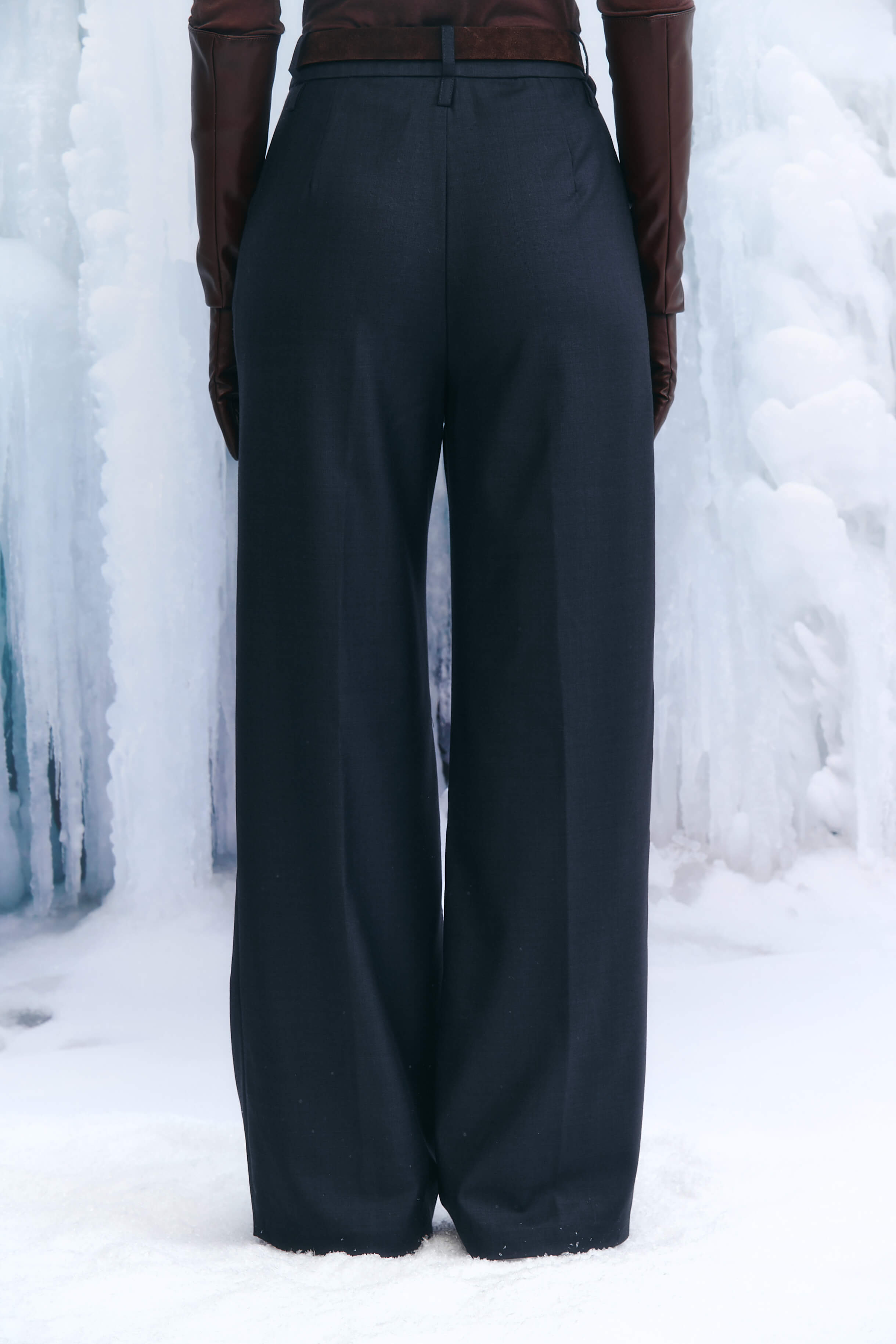 Blue Wool Pants