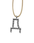 "D" pendant on jewelry cord