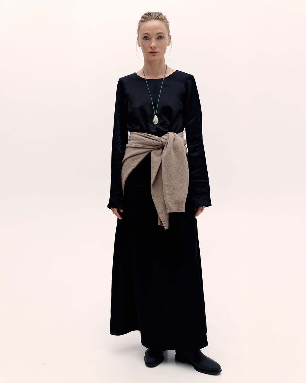 Black Steel Maxi Dress