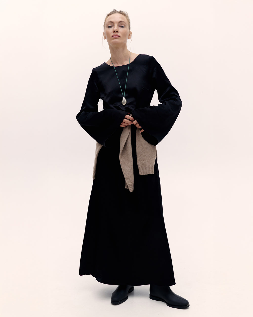 Black Steel Maxi Dress