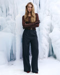 Blue Wool Pants