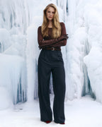 Blue Wool Pants