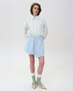 Denim Skirt Dusty Blue
