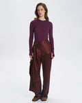 Long Soft Burgundy