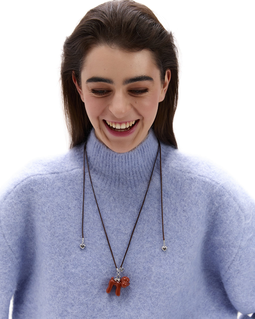 Підвіс Puppy brown з коричневим шнурком