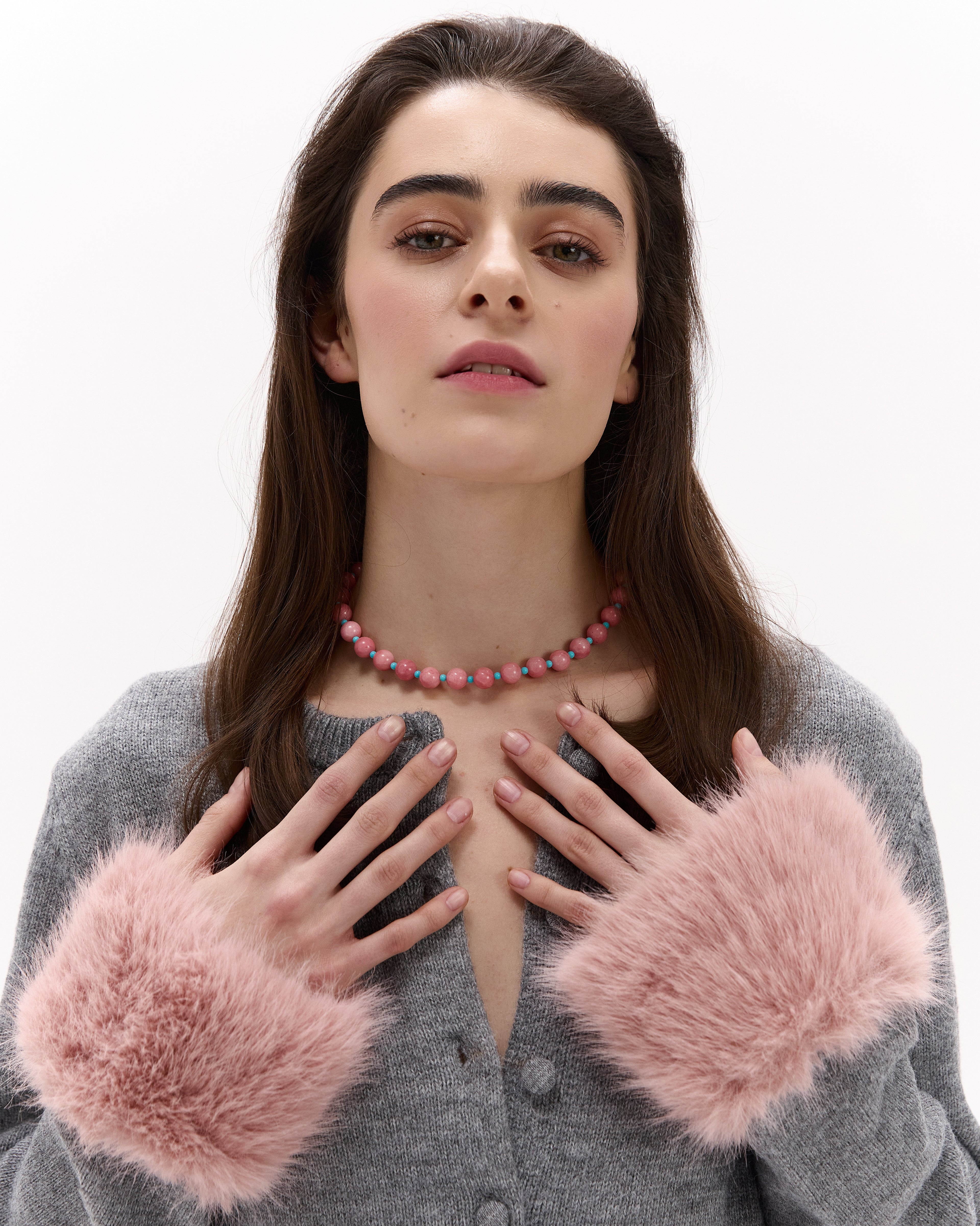 Намисто з рожевого коралу