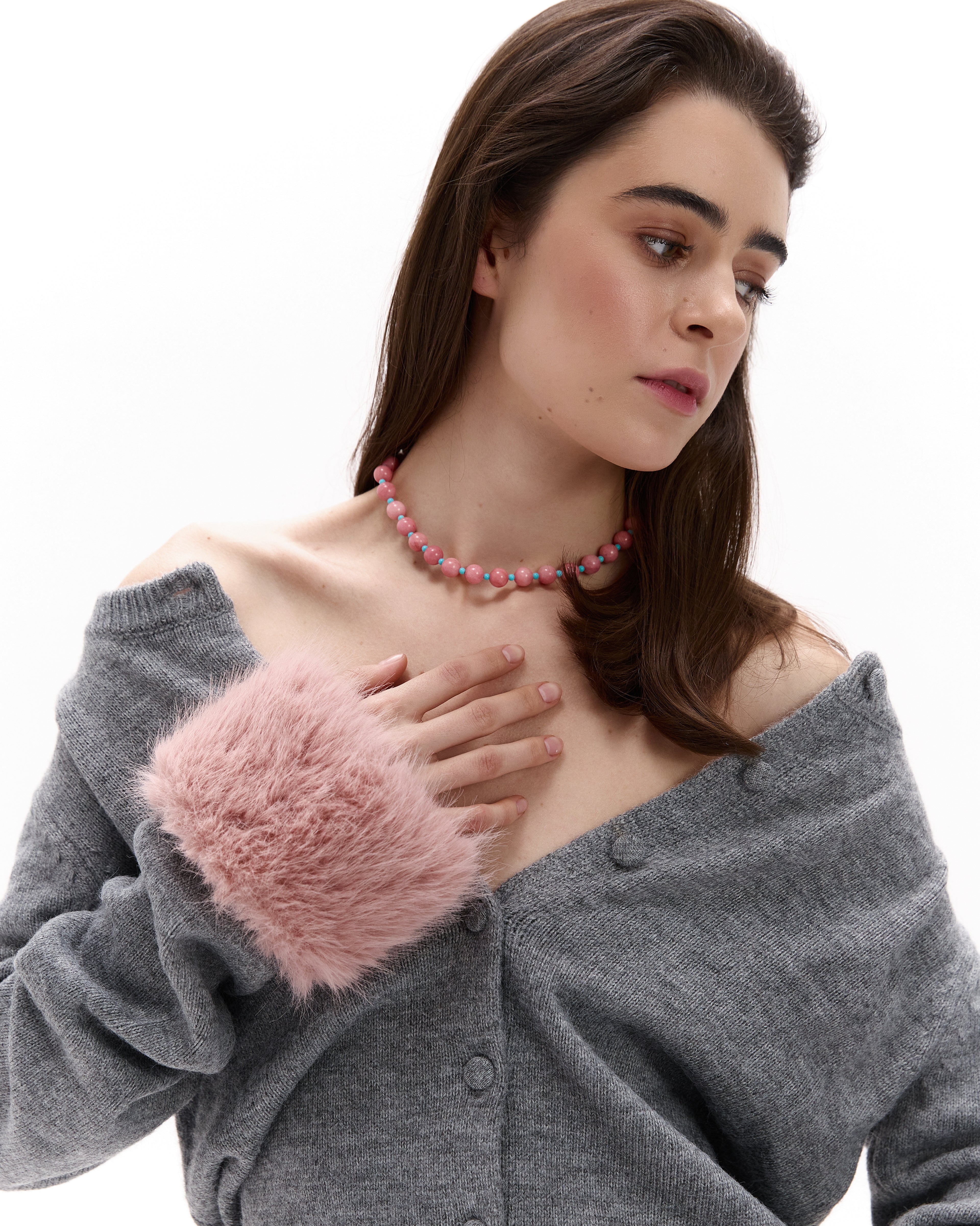 Намисто з рожевого коралу