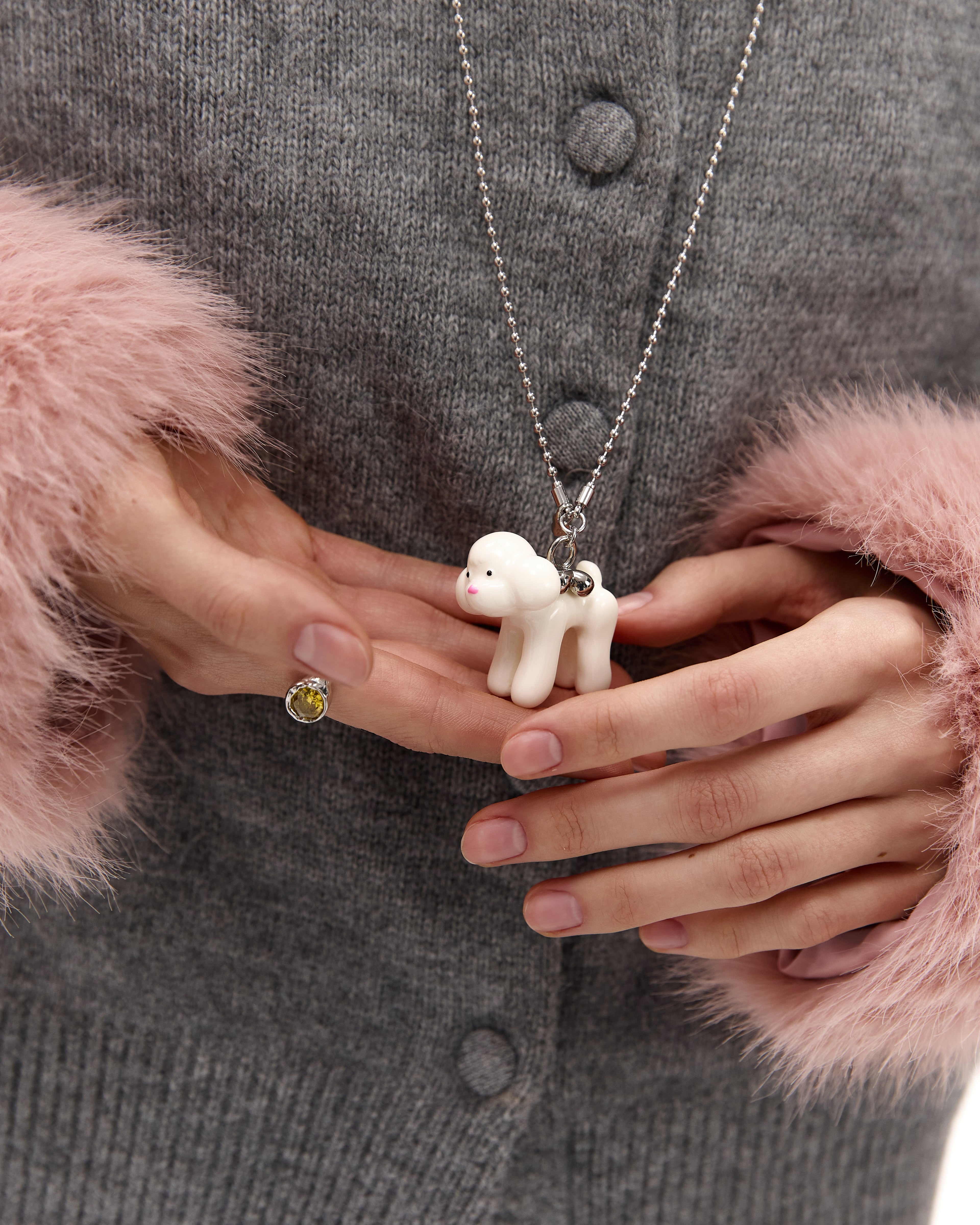 Підвіс Puppy white на ланцюжку