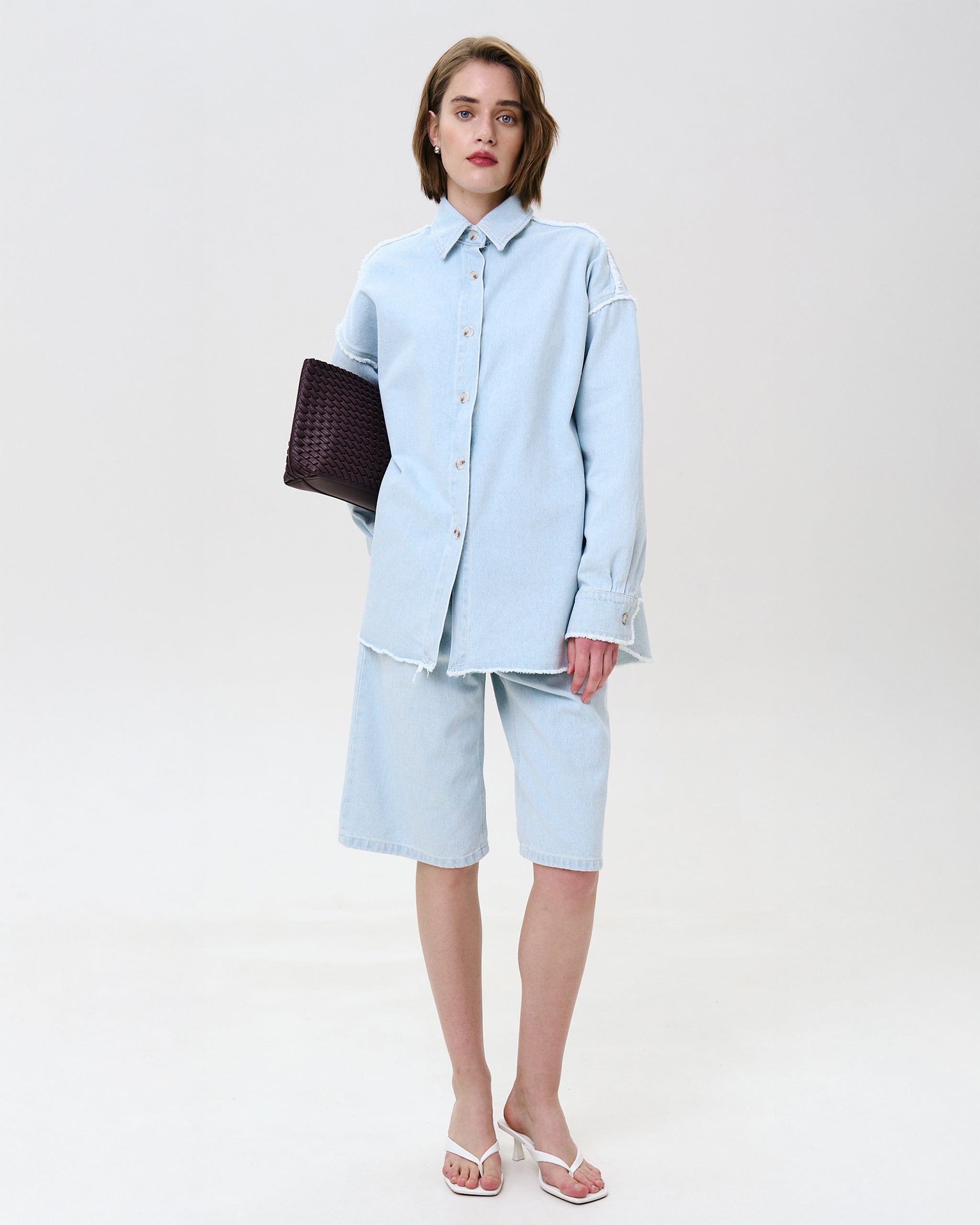 Denim Shorts Dusty Blue