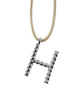 "H" pendant on jewelry cord