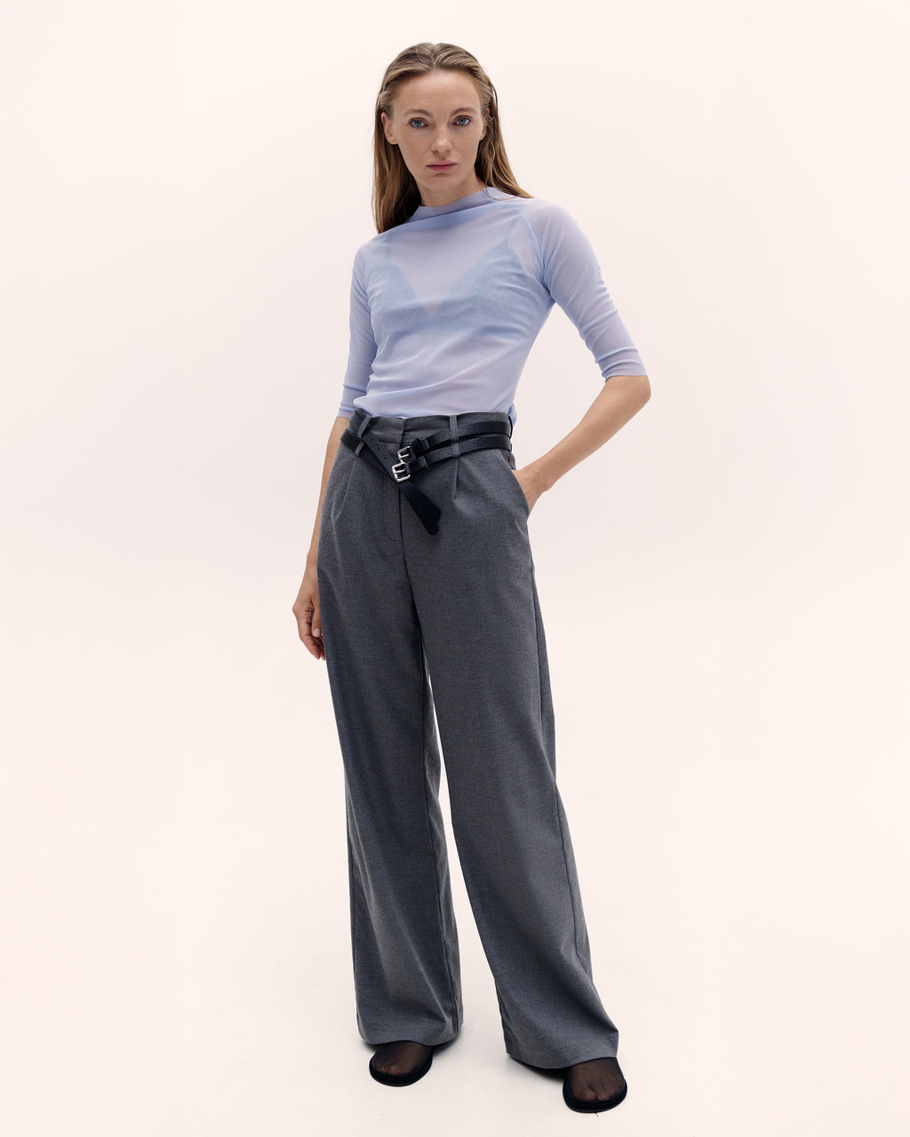 Grey Wool Pants