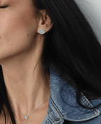 Canvas triangle earrings