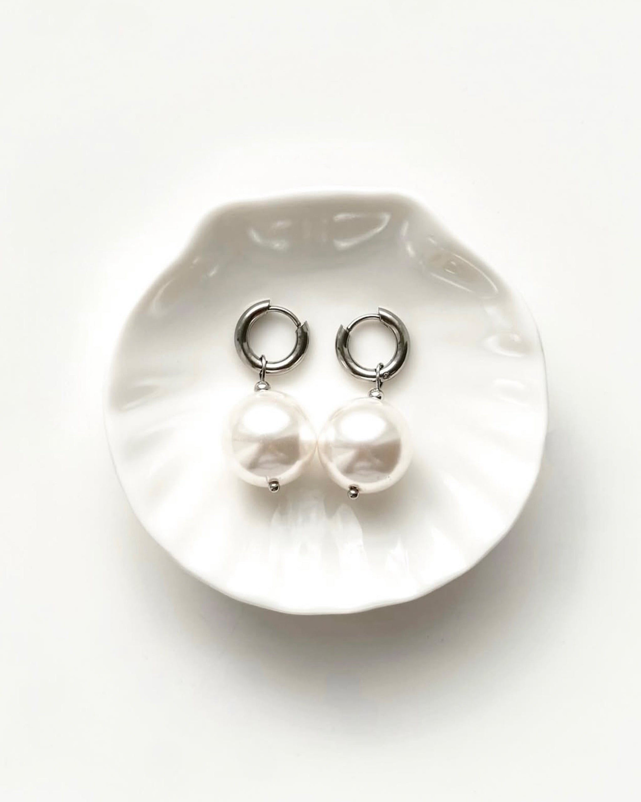 Сережки з перлів shell у сріблі